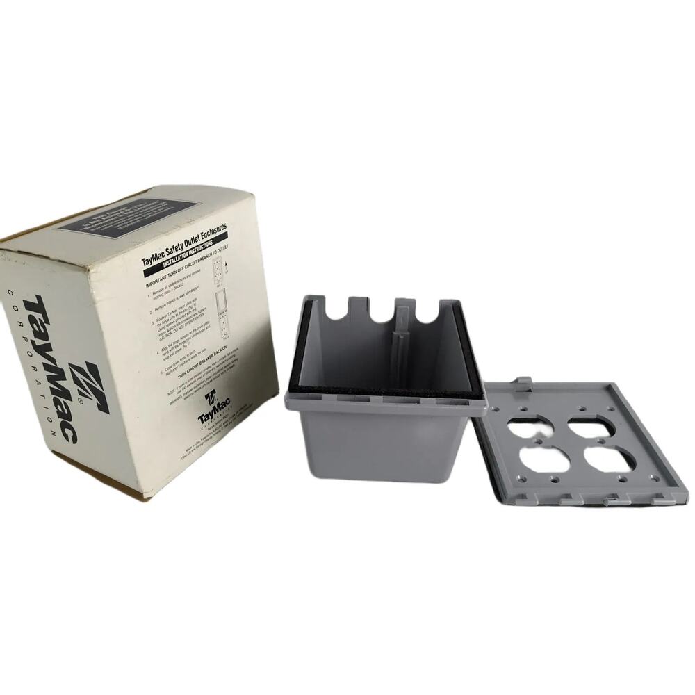 TayMac Safety Double Outdoor Outlet Enclosure Box Cover, 91510, Industrial Grade